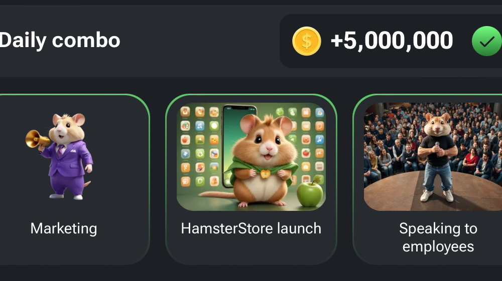 Нове комбо карток Hamster Kombat на 29-30 серпня: купуємо 3 нові картки і забираємо 5 млн