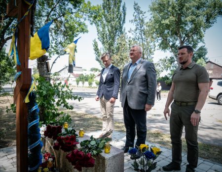 Литовський міністр став першим іноземним головою МЗС, який відвідав Херсон після деокупації