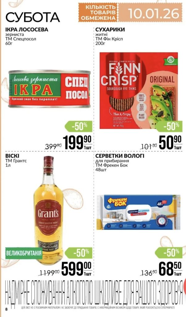 VARUS предлагает скидки на товары дня: лучшие предложения 9-10 января