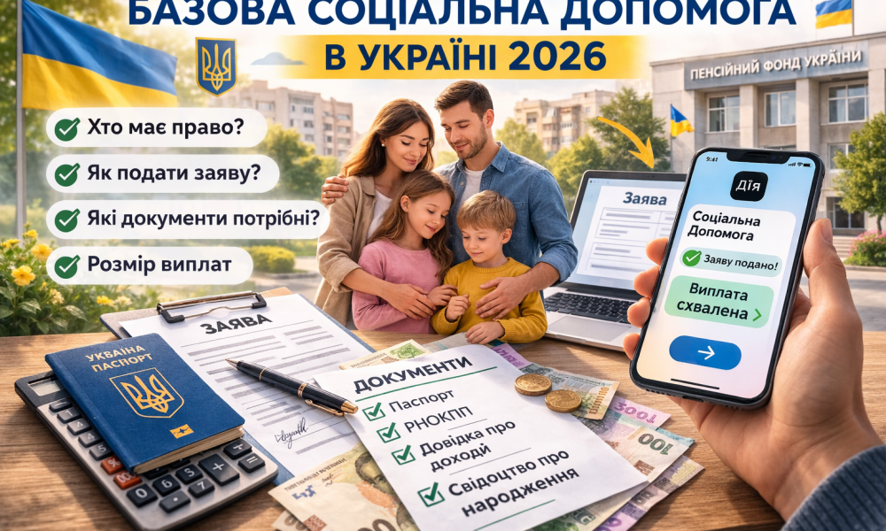 Как оформить базовую социальную помощь в Украине в 2026 году: пошаговая инструкция