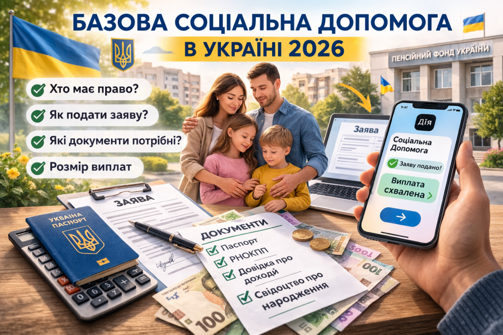 Как оформить базовую социальную помощь в Украине в 2026 году: пошаговая инструкция Как оформить базовую социальную помощь в Украине в 2026 году: пошаговая инструкция
