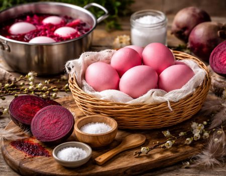 Как сделать розовые пасхальные яйца без красителей: простой способ окрашивания свеклой