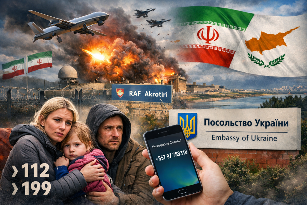 Куда обращаться украинцам на Кипре при угрозе — экстренные службы и контакты посольства Украины Иран атакует Кипр: куда обращаться украинцам на Кипре при угрозе — экстренные службы и контакты посольства Украины