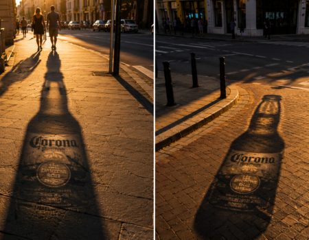 Corona создала рекламу, которая появляется только на закате: как увидеть бутылку из теней