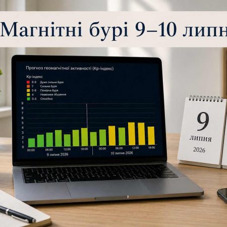 Прогноз солнечной активности на 9 и 10 июля: будут ли магнитные бури и какой Kp ожидается по часам