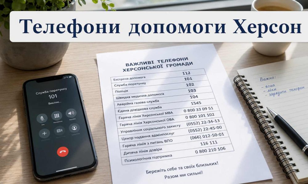 Куда обращаться за помощью жителям Херсона: активные телефоны служб и горячих линий