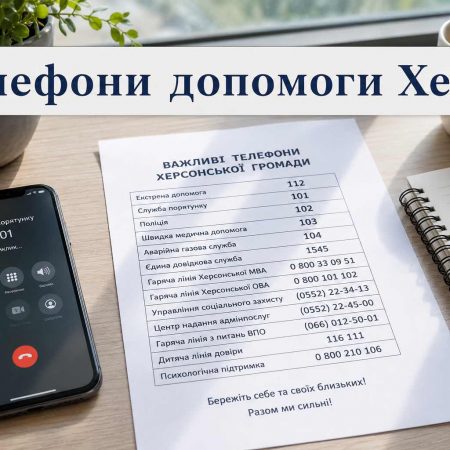 Куда обращаться за помощью жителям Херсона: активные телефоны служб и горячих линий