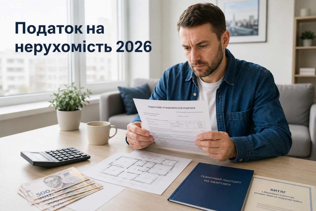 Налог на недвижимость 2026: сколько стоит лишний квадратный метр и кому начислят 25 тысяч гривен