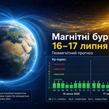 Будут ли магнитные бури 16–17 июля: свежий прогноз индекса Kp по часам и пиковые периды