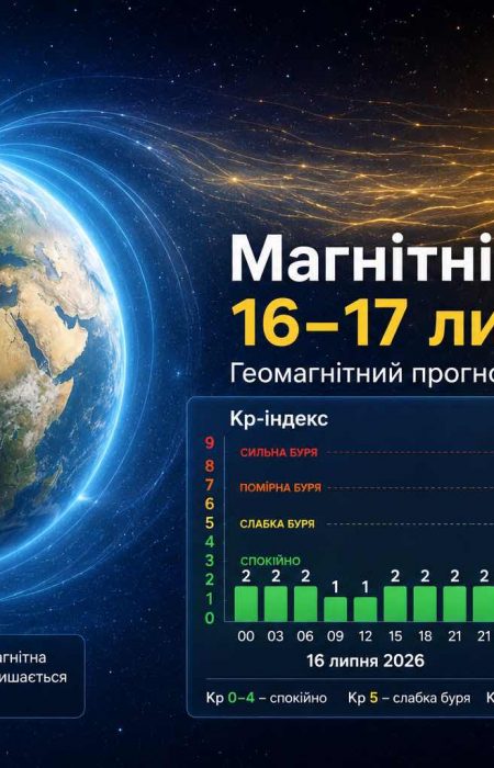 Будут ли магнитные бури 16–17 июля: свежий прогноз индекса Kp по часам и пиковые периды