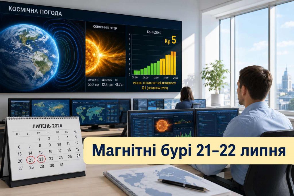 Магнитная буря накроет Землю 21-22 июля: когда Kp достигнет 5 баллов