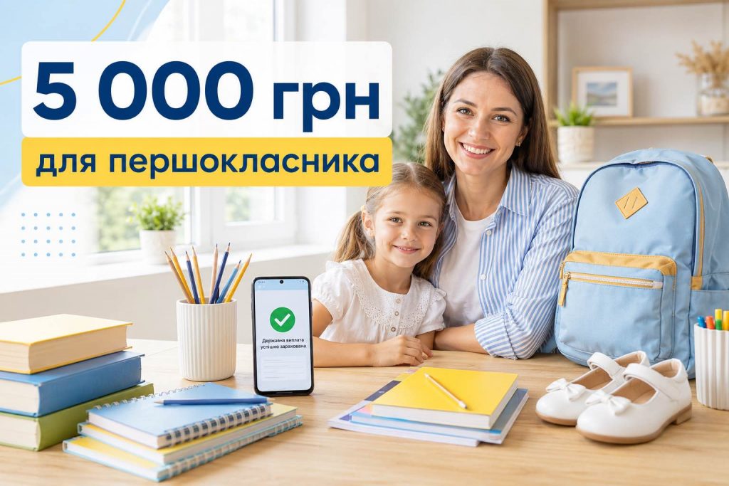 5000 гривен первокласснику в 2026 году: как родителям оформить выплату — пошаговая инструкция