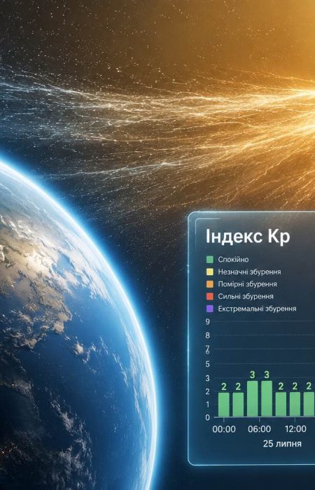 Прогноз магнитных бурь на 25–26 июля: опасные часы и уровень Kp