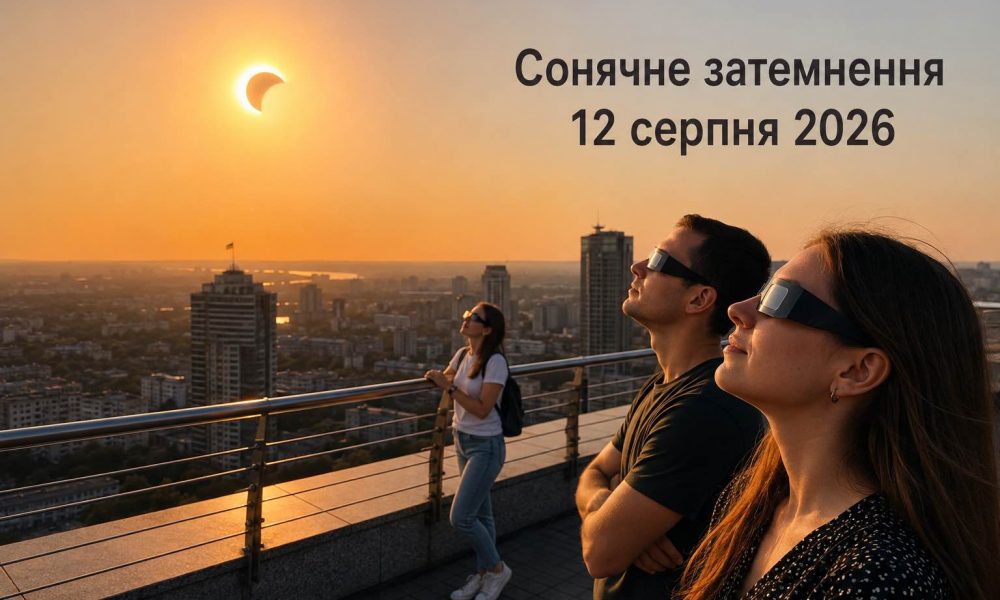 Солнечное затмение 12 августа 2026 года: где и во сколько его увидят в Украине