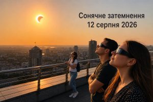 Солнечное затмение 12 августа 2026 года: где и во сколько его увидят в Украине