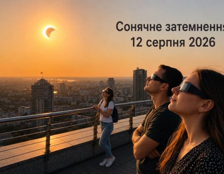 Солнечное затмение 12 августа 2026 года: где и во сколько его увидят в Украине