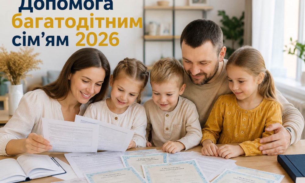 Пособие многодетным семьям в Украине в 2026 году: как оформить 2100 грн и какие нужны документы