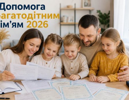 Пособие многодетным семьям в Украине в 2026 году: как оформить 2100 грн и какие нужны документы