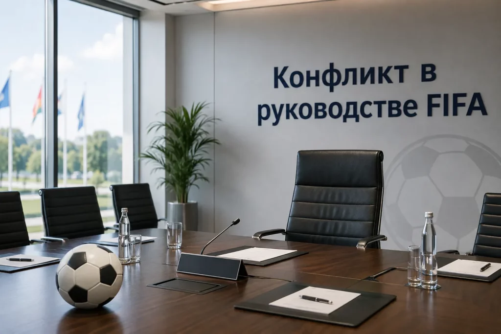 штаб-квартира FIFA в Цюрихе с логотипом организации.