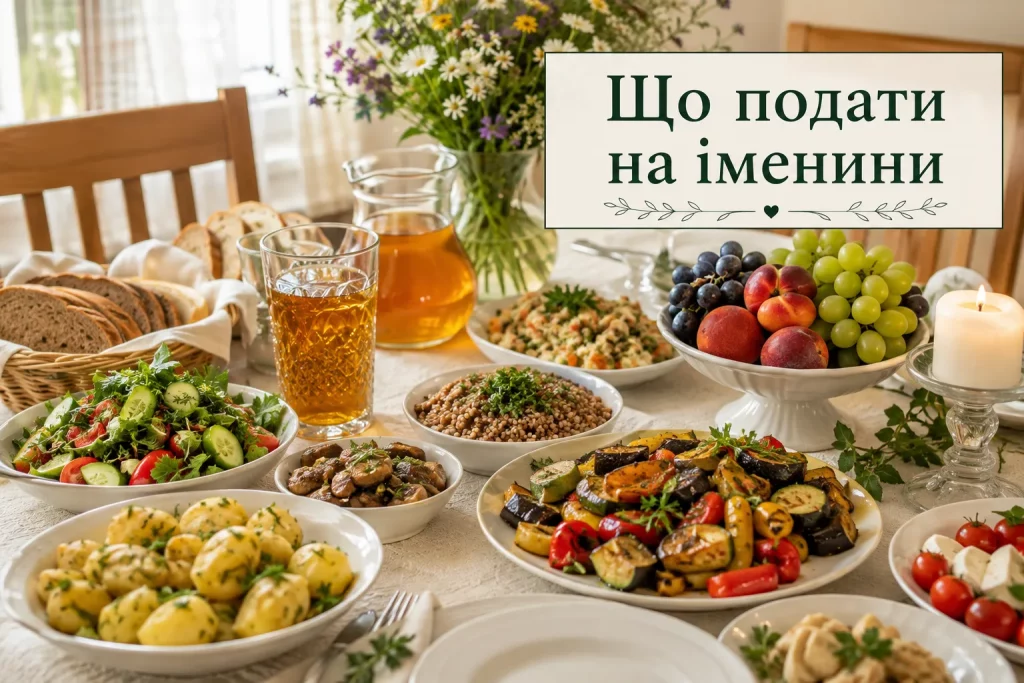 семейный стол и небольшие подарки ко Дню ангела.