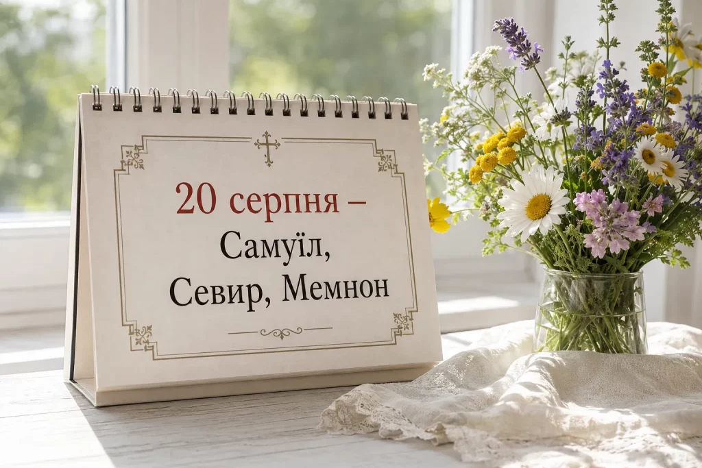 праздничная открытка с именами Самуил, Севир и Мемнон
