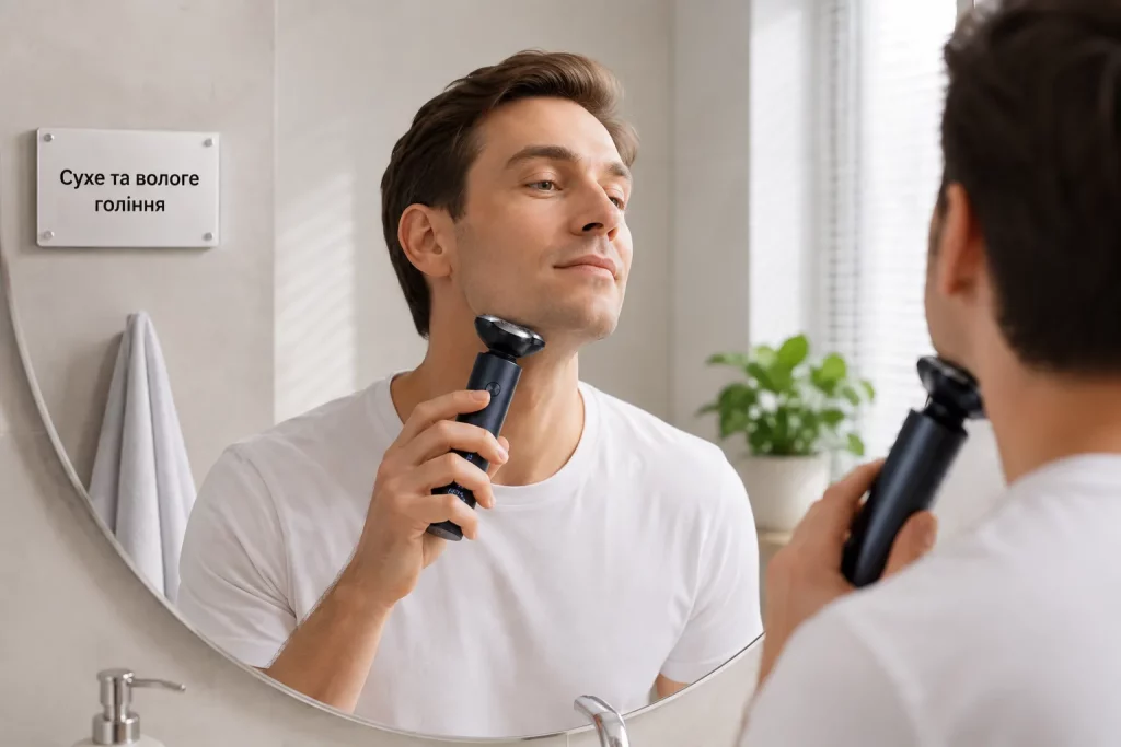 использование Xiaomi Electric Shaver S101 во время бритья