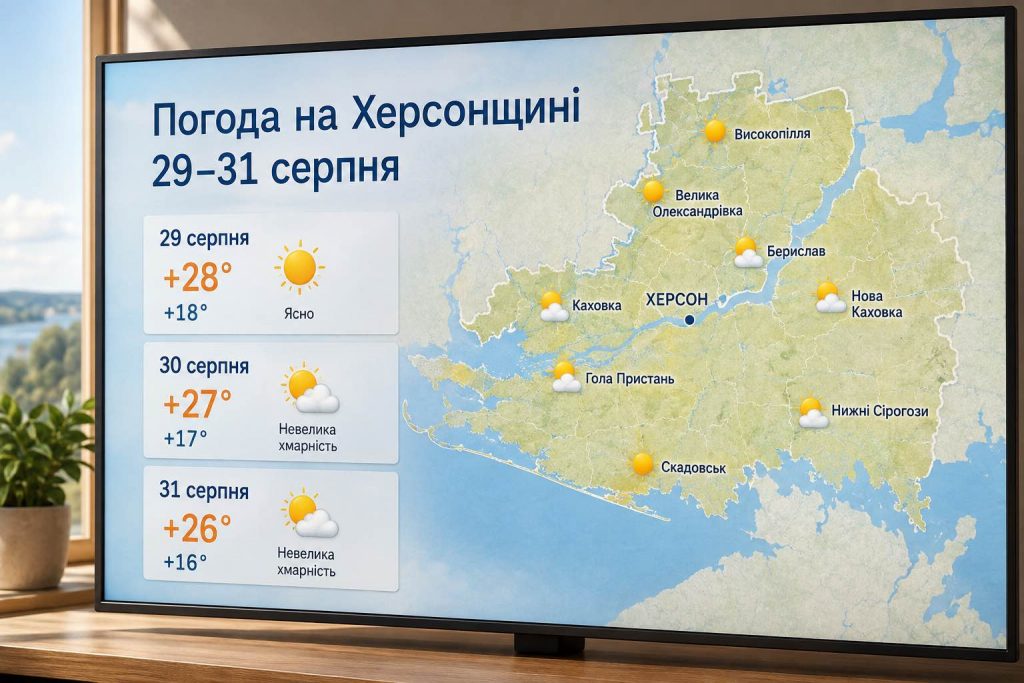 До +30 °C и почти без дождей: погода в Херсоне и области 29–31 августа