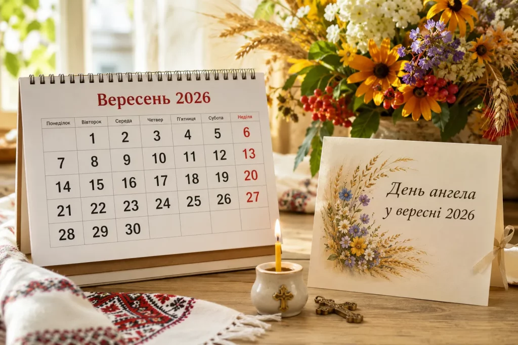 День ангела в сентябре 2026: полный список имен по датам