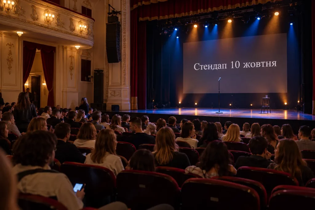 зрительный зал Международного культурного центра «Унион» перед началом стендап-концерта