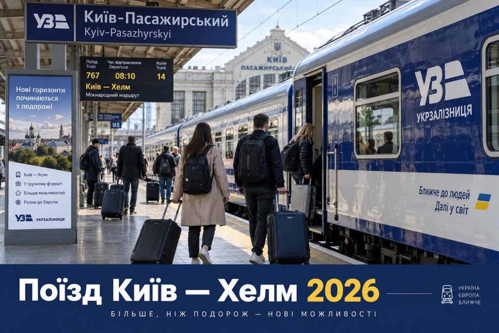Киев — Хелм: расписание поездов №19, №23, №119 и №93, билеты и цены в 2026 году