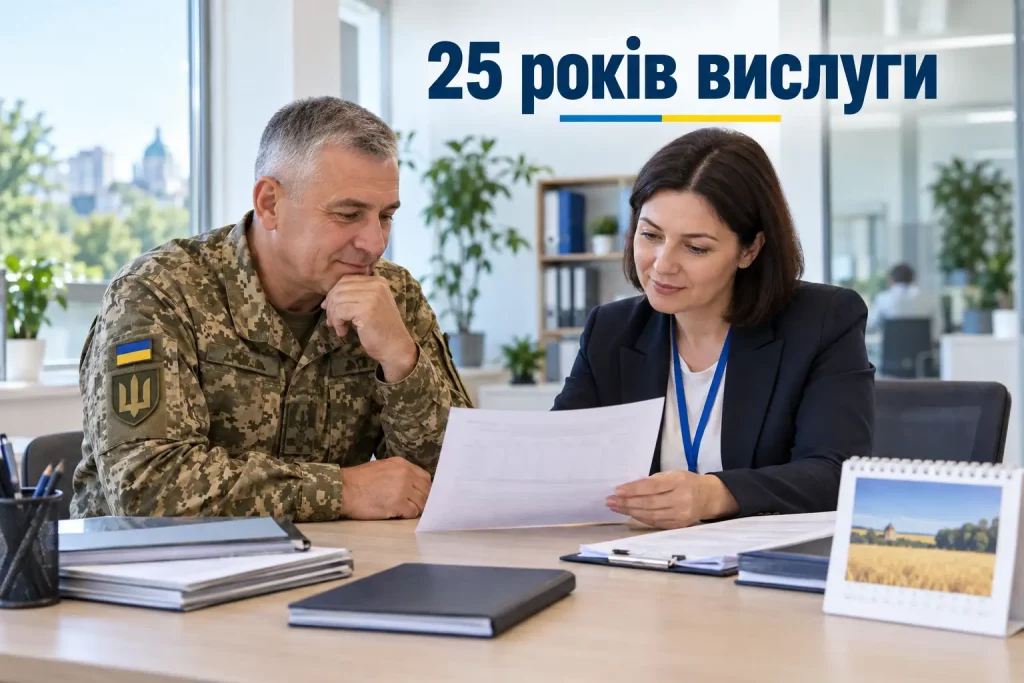 военнослужащий изучает документы для оформления пенсии