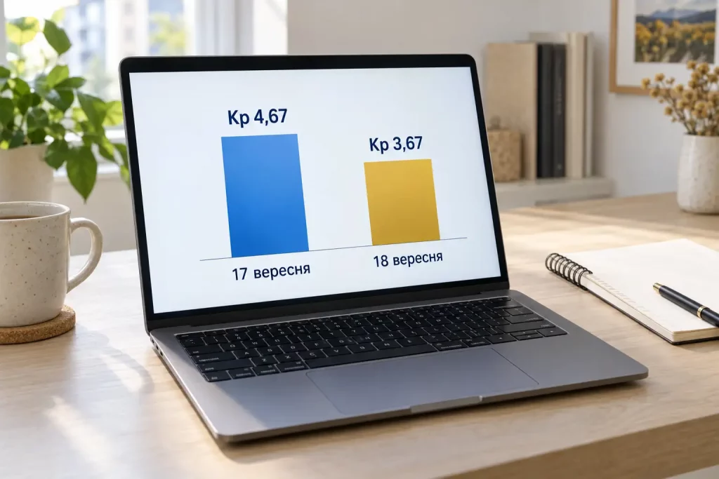 график индекса Kp на 17 и 18 сентября