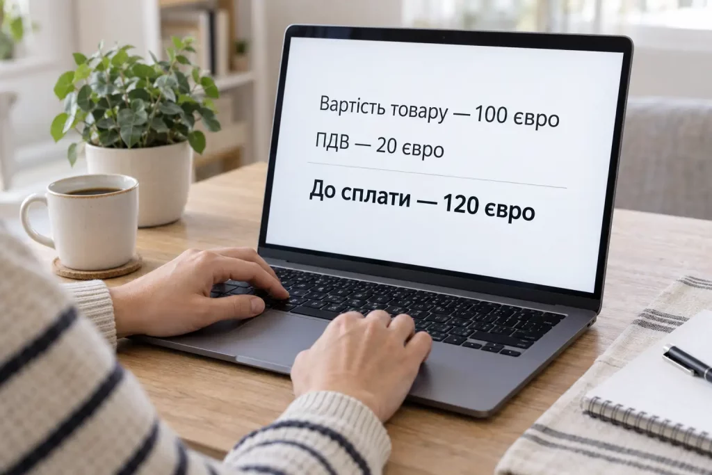 оформление зарубежной покупки на ноутбуке