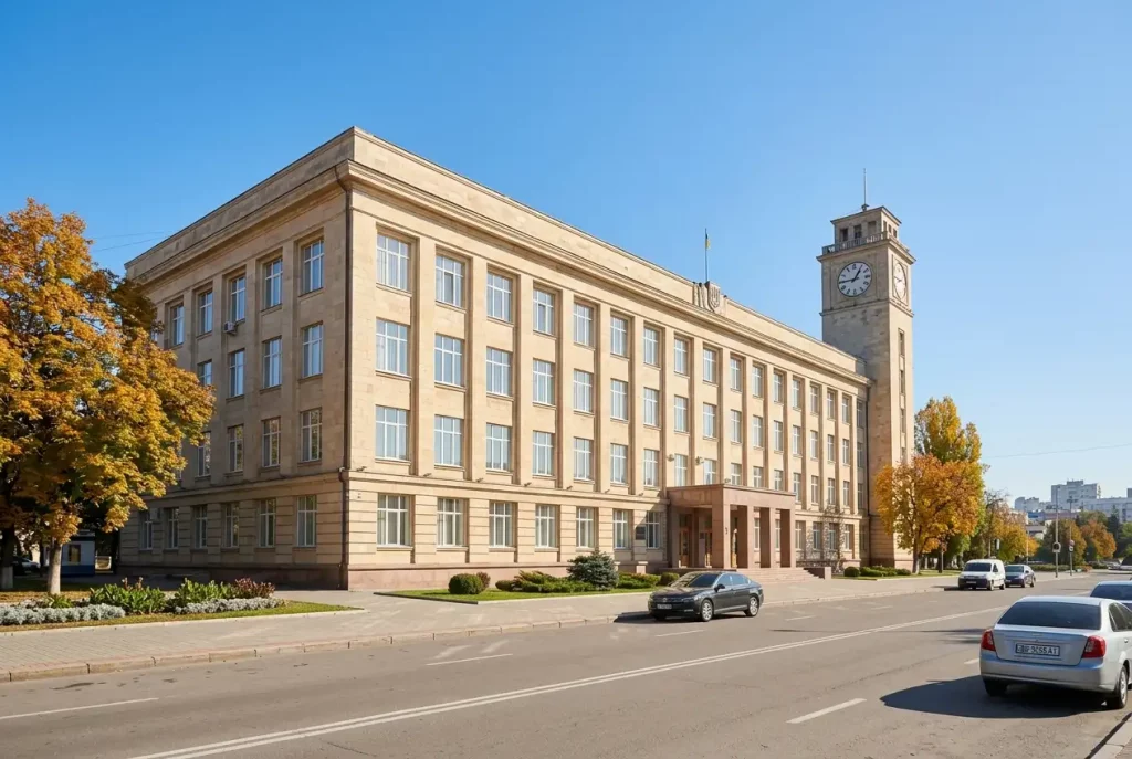 фото здания парламента или административного офиса на фоне осеннего неба