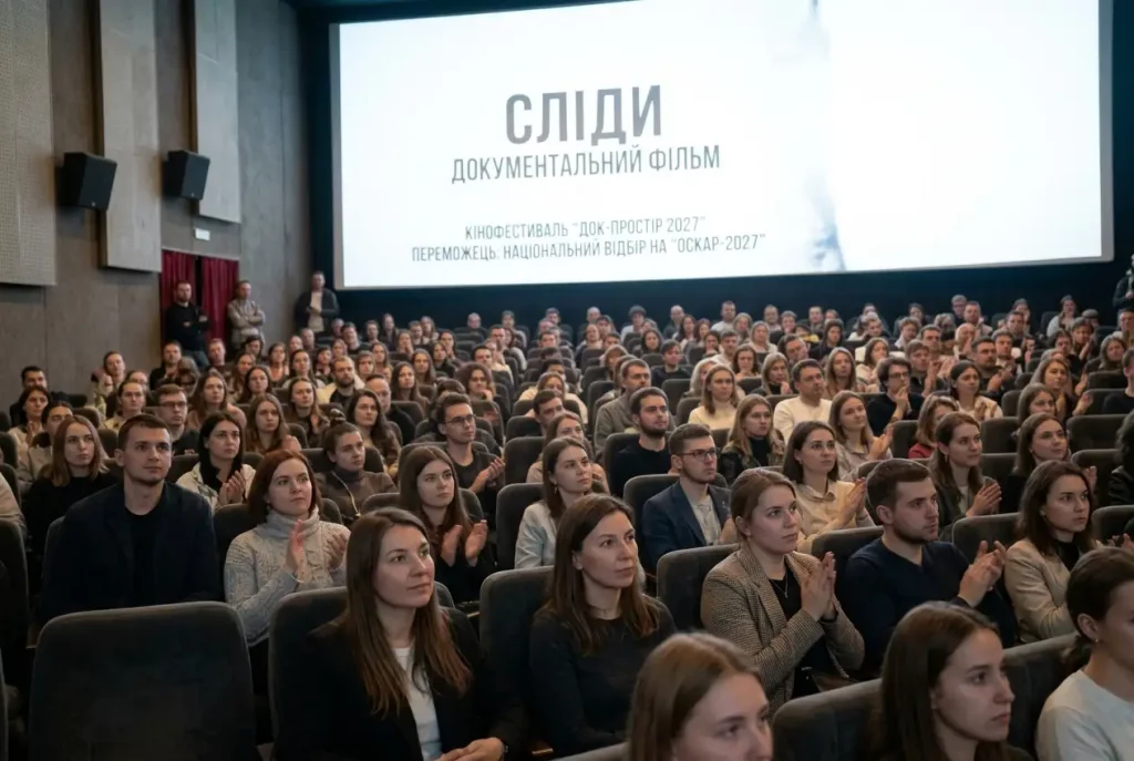 фото зрительного зала кинофестиваля во время показа документального фильма