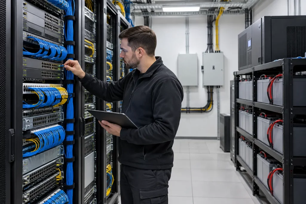 оборудование интернет-провайдера с резервным питанием