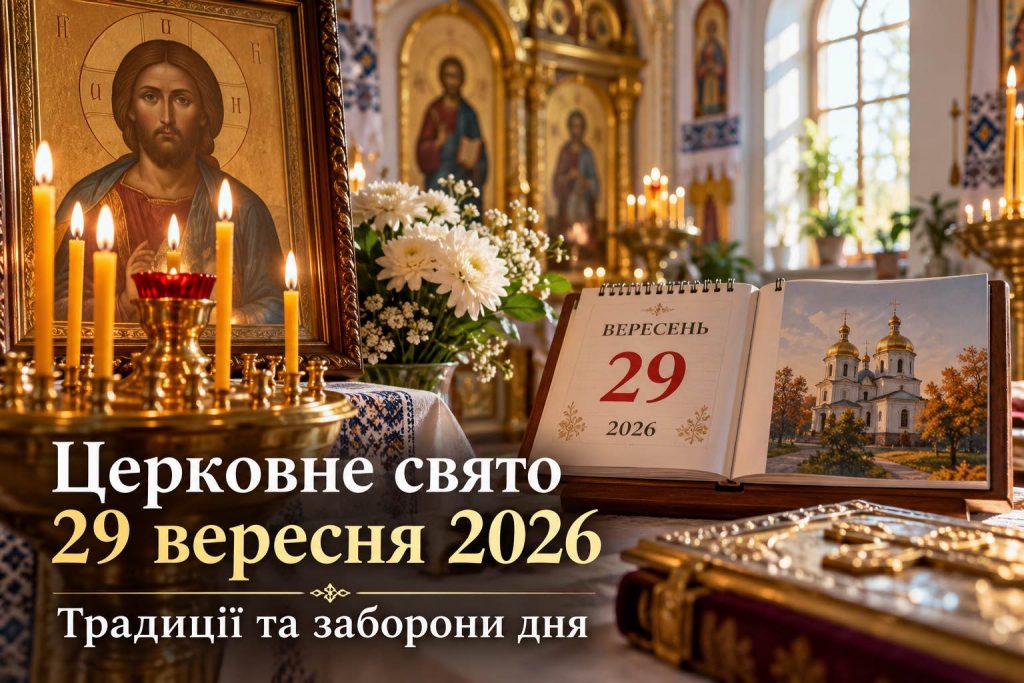 Какой церковный праздник 29 сентября 2026 года в Украине: кого чтят, традиции и запреты дня Какой церковный праздник 29 сентября 2026 года в Украине: кого чтят, традиции и запреты дня