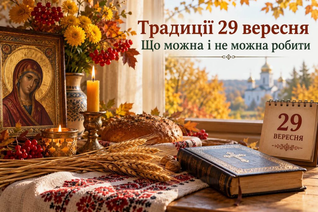 Какой церковный праздник 29 сентября 2026 года в Украине: кого чтят, традиции и запреты дня