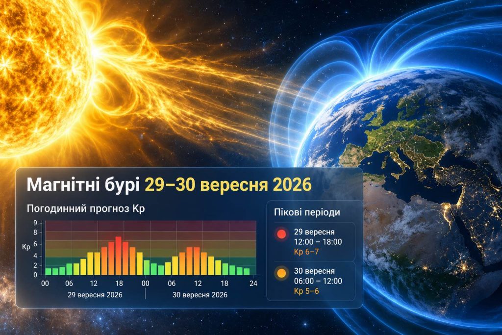 Солнечная активность 29–30 сентября 2026: будет ли магнитная буря и когда ждать пик