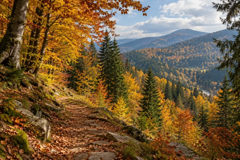 осенний лес возле Яремче.