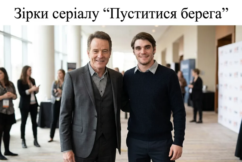 Ар-Джей Митт и Брайан Крэнстон на публичном мероприятии, связанном с сериалом «Во все тяжкие».