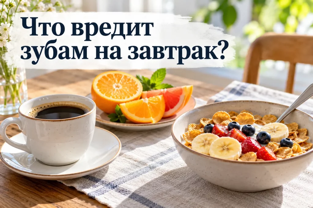 Три продукта на завтрак, которые могут повредить зубную эмаль Три продукта на завтрак, которые могут повредить зубную эмаль: предупреждение стоматолога