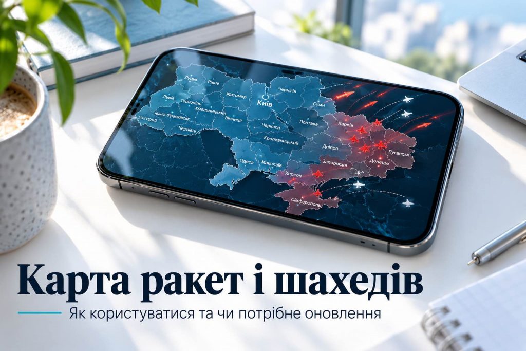 В Украине запустили новую карту движения ракет и «Шахедов»: где смотреть и как включить В Украине запустили новую карту движения ракет и «Шахедов»: где смотреть и как включить