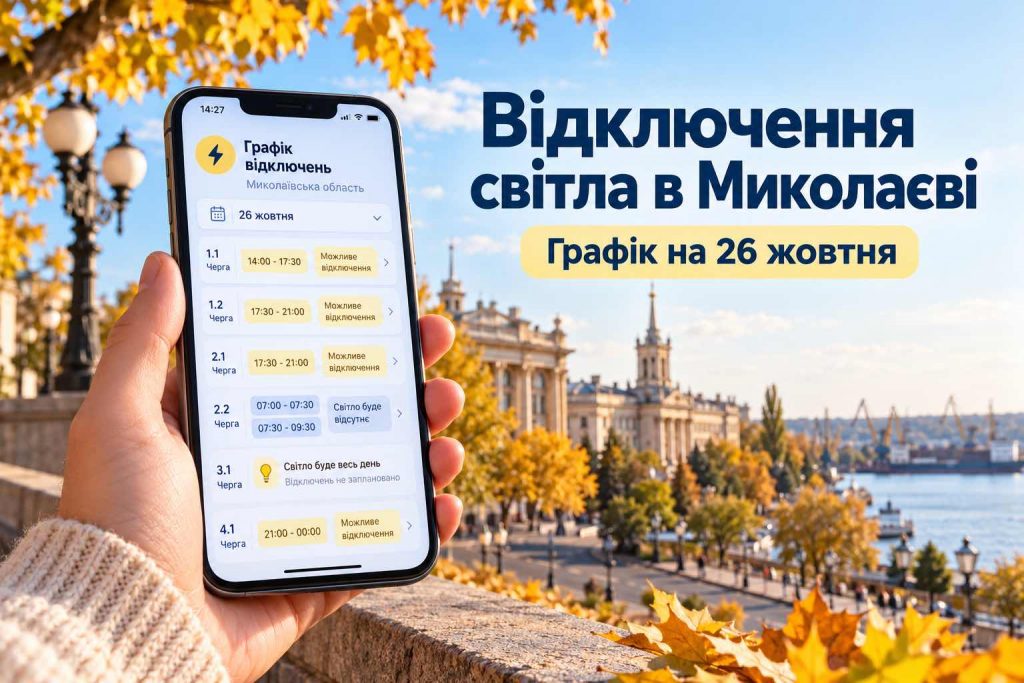 Когда и где не будет света в Николаеве и области 25 октября: обновленный график по очередям